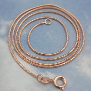 NWOT Sterling Rose Gold Necklace Chain